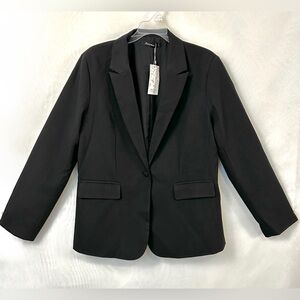 NWT Automet Women’s Black Single Button Lined Blazer / Size large / business